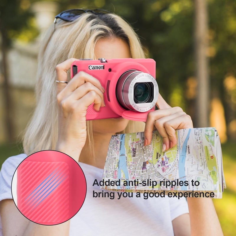 Rieibi غطاء سيليكون لكاميرا كانون G7X مارك III، ملحقات G7X مارك III مع 2 قطعة واقي شاشة، غطاء عدسة قابل للفصل لكاميرا كانون G7X مارك III - Image 5